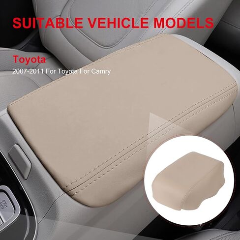 Cciyu مسند الذراع مركز وحدة التحكم غطاء غطاء رمادي جلد مسند الذراع يغطي استبدال صالح ل 2007-2011 لتويوتا كامري in Kuwait