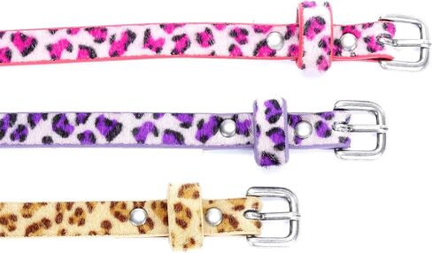 Kids Leopard Print Leather Belt, Stylish and Durable for Girls Age 4-14 Year Old in Saudi Arabia