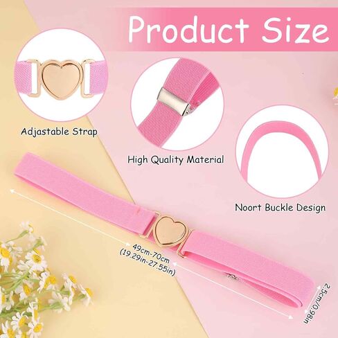 Kids Elastic Belt for Girls, 2PCS Adjustable Toddler Stretch Belts for Waist Size 15-30" Pants Jeans Dress Boys Girls in Kuwait