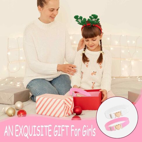 Kids Elastic Belt for Girls, 2PCS Adjustable Toddler Stretch Belts for Waist Size 15-30" Pants Jeans Dress Boys Girls in Kuwait