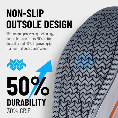 Furuian Men's Deck Shoes, Short Deck Boots Rain Boots Waterproof Rain Fishing Shoes Slip-on Rubber Loafers Lightweight Shoes for Walk Boating Sailing & Gardening in Kuwait