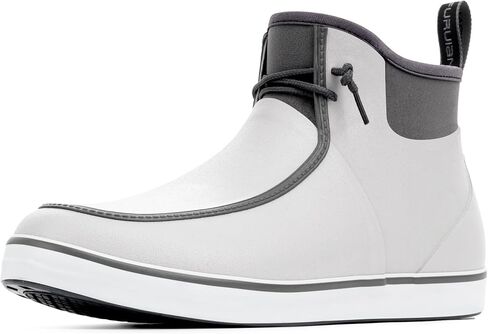 Furuian Deck Boots for Men Waterproof Rain Boots Durable Rubber Boots Comfortable Fishing Loafers Slip On Moc Toe Shoes Non Slip Boat Shoes for Fishing, Gardening, Daily, Working, Sailing in Kuwait