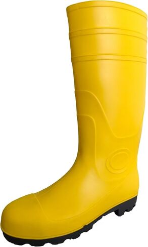 Men's Premium Tall Steel Toe Rain Boots - Waterproof Seamless PVC, Fortified Smash - proof, Durable Non - slip, All - terrain, Perfect for Fishing, Gardening, Work in Saudi Arabia