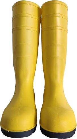 Men's Premium Tall Steel Toe Rain Boots - Waterproof Seamless PVC, Fortified Smash - proof, Durable Non - slip, All - terrain, Perfect for Fishing, Gardening, Work in Saudi Arabia