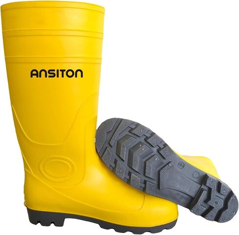 Men's Premium Tall Steel Toe Rain Boots - Waterproof Seamless PVC, Fortified Smash - proof, Durable Non - slip, All - terrain, Perfect for Fishing, Gardening, Work in Saudi Arabia