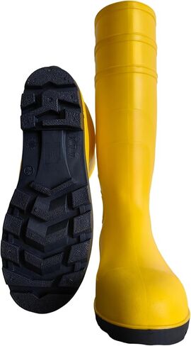 Men's Premium Tall Steel Toe Rain Boots - Waterproof Seamless PVC, Fortified Smash - proof, Durable Non - slip, All - terrain, Perfect for Fishing, Gardening, Work in Saudi Arabia