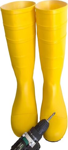 Men's Premium Tall Steel Toe Rain Boots - Waterproof Seamless PVC, Fortified Smash - proof, Durable Non - slip, All - terrain, Perfect for Fishing, Gardening, Work in Saudi Arabia