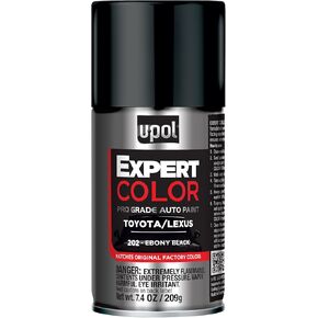 U-POL Expert Color, For Toyota/Lexus 202, Automotive Spray Paint, Professional Grade, Long-Lasting, Easy-To-Use, Ebony Black