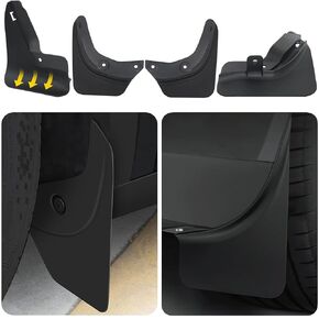 Mud Flaps for Tesla 2025 2024 Model 3 Highland, Flexible Mud Guards No Drilling/Tape Splash Guards Fenders for Tesla Model 3 Accessories 2025 Highland, Set of 4 Mudguards Mudflaps for Tesla