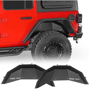 Hooke Road JT JL Front Inner Fender Liners Aluminum for 2018-2025 Jeep Wrangler JL 2 or 4 Doors & Gladiator JT (Exclude Rubicon 3.6L Engine Edition), 2 PCS Wheel Well Liner