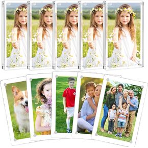 6 Pack Acrylic Fridge Magnetic Frame, 2.36 x 3.54 Double Sided Magnet Photo Frames for Refrigerator,Clear Magnetic Picture Frames Fit for Fujifilm Instax Mini Polaroid Picture Display