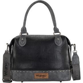Wrangler Small Doctor Bag for Women Vintage Satchel Bag Western Handbags with Wide Strap