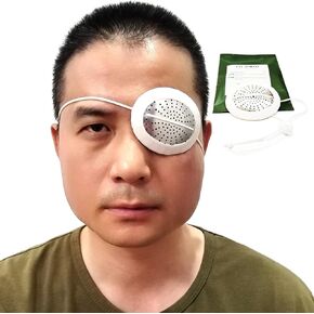 Aluminum Eye Shield for Cataract Surgery,Eye Patch Covering Breathable After Surgery,Eye Protection Cataract Surgery Eye shield with Elastic Strap (Silver)