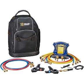 Yellow Jacket 40885 TITANMAX Digital Manifold Backpack Kit with Set of 6 Plus II Hoses