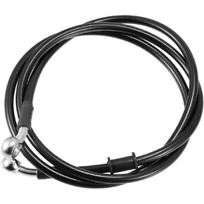 55.12" Length 10mm ID Motorcycle Hydraulic Brake Line Oil Hose Pipe Stainless Steel Braided Cable for ATV Motocross Sport Bikes Black Automotive Parts