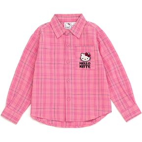 Hello Kitty Girls Button Down Dress Dress Toddler to Big Kid Sister (2T - 14-16)