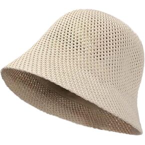 Straw Bucket Hat Sun Beach Hat for Women Men Spring Summer Fall Fashion Foldable Packable Woven Straw Fishing Hats