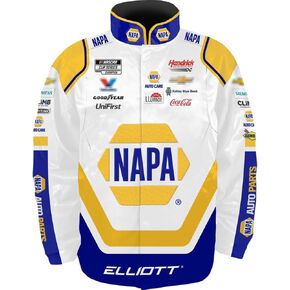 Chase Elliott 2025 NAPA Uniform Pit Outerwear Jacket White/Blue/Yellow
