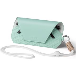 VULKIT Portable Leather Eye Glasses Case for Women & Men, Slim Sunglass Case, Unisex Eyeglass Case