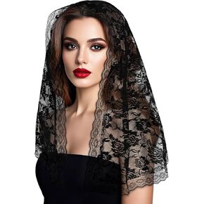 Lace Mantilla Catholic Veil Church Bridal Wedding Chapel Veils Halloween Veils Head Covering Latin Mass