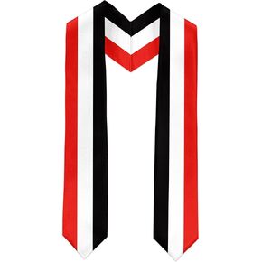 Yemen Flag Graduation Sash Satin Scarf 72" Stole for Abroad Student International Study Class
