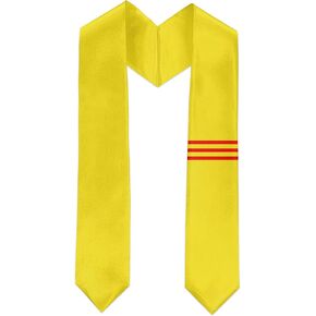 South Vietnam Flag Graduation Sash Satin Scarf 72" Stole for Abroad Student International Study Class
