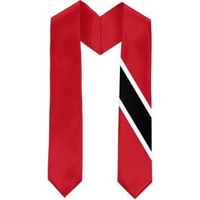 Trinidad Tobago Flag Graduation Sash Satin Scarf 72" Stole for Abroad Student International Study Class
