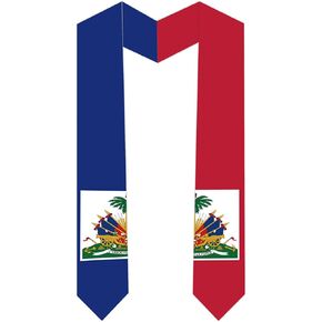 International Students Haiti Graduation Stole Haiti Country Flag Graduation Sash 5 X 72 Inches