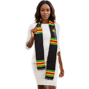 ORNING Kente Stole Ready to Customize Kente Cloth for Graduation, 72" x 4.5" African Sash for College and High School Grads
