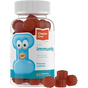 Zahler - Chapter One Support Livune Support Gummies for Kids with Vitamins C و Zinc & Black Elderberry (60 flavored ably) Kosher Immunity Vitamin C & Elderberry for Kids and Come.