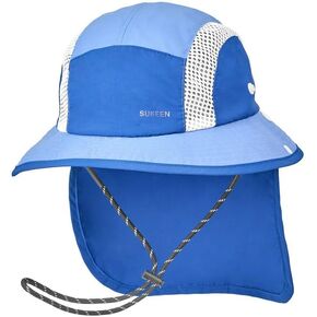 Sukeen Kids Sun Hats with Neck Flap 3 Ways to Wear Foldable Bucket Hat for Girls Boys Lightweight Kids Beach Hat for Outdoors