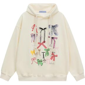 Aelfric Eden Bow Hoodie for Womens Y2K Oversized Graphic Hoodies Cute Casual Pullover Sweatshirts