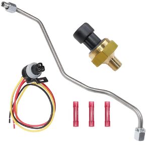 1840078C1 Exhaust Back Pressure EBP Tube Sensor and Wire 1C3Z9D477AA 598-114 Compatible with Ford 7.3L Powerstroke Diesel 1998-2003