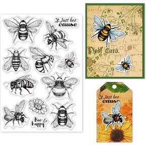 GLOBLELAND Insect Clear Stamps Silicone Clear Stamps Specimen Stamp Set for Paper Crafting Handmade Halloween Decoration DIY Scrapbook in Kuwait