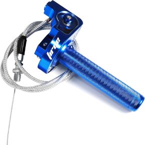 دراجة نارية خنق نارية 22 مم CNC الألومنيوم الكبل Twister Twister Throttle لـ CRF50 CRF70 70 110 70CC 110CC IRBIS 125 250 إكسسوارات دراجة الأوساخ (الأزرق)