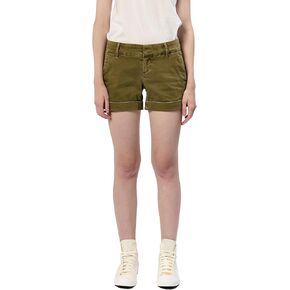 DEAR JOHN Hampton Shorts Women's Mid Rise Casual Classic Cuffed Folded Hem Womens Shorts