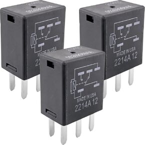3-Pack 21911C 05269988AA Relay - 40A 12VDC 5-Pin SPDT Automotive Relay - Compatible with Select Chrysler/Jeep Vehicles (for Jeep Wrangler, Dodge Ram) - Fixes Cooling Fan, AC & P0699/P0113 Codes