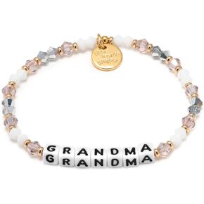 Grandma Bracelet, The Original Word Bracelet, Made with Colorful Beads and Plated Brass Hardware, Handcrafted Design & Positive Message, Size XS