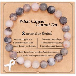 Cancer Care Gifts for women,Natural Stone Healing Crystal Bracelets Encouragement Gifts for Women Man Girls Best Friend Sister
