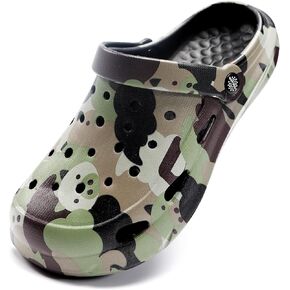 Kids Classic Camo Beach Clogs | صندل مائي خفيف الوزن للأولاد-الضوء غير الجاف غير القابل للانزلاق ودائم （طفل صغير/طفل كبير）