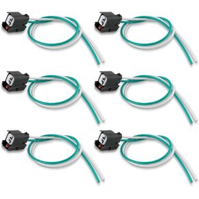 6pcs Fuel Injector Alternator Connector EV6 Plug Pigtail Wiring Repair Harness for Jeep for Dodge Dakota Challenger for Wrangler JK TJ for Chrysler 300