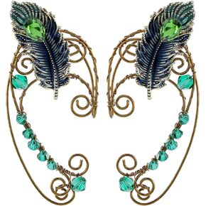Freshme Freshme Fairy Ear Cuffs Renaissance - Elf Ear Cuffs Vintage غير مثقوبة لمقاطع الأذن