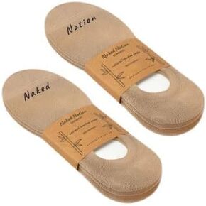 No Show Bamboo Socks - 6 Pairs, Luxury Non-Slip, Super Soft & Breathable Trainer Socks for Men & Women
