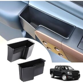 Car Door Side Storage Box for 2022 2023 2024 2025 Ford Maverick Accessories, Door Side Armrest Phone Pocket Organizer Insert Glove Pallet 2PCS