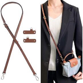 Bag Leather Strap Replacement Crossbody Shoulder Straps for Longchamp Le Pliage Mini Pouch
