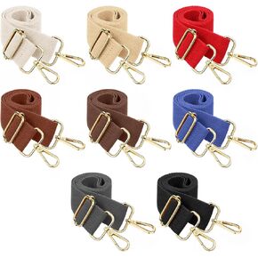 cobee 8 Pcs Wide Purse Straps Replacement, Solid Color Crossbody Bag Straps Set Adjustable Shoulder Handbag Strap for Women