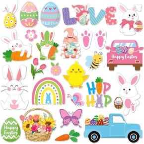 MARFOREVER 25 PCS Summer Window Thick Gel Clings Stickers Reusable Hawaiian Seasonal Window Clings Decals for Classroom Nursery Home Beach Summer Party Supplies Decorations
