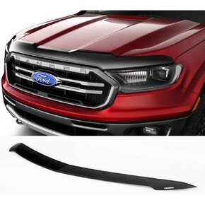 Husky Liners Aeroskin Hood Protector | Fits 2014-2015 Chevrolet Silverado 1500 | Low Profile Deflector/Bug Shield - 1 pc., Matte Black | 2877062