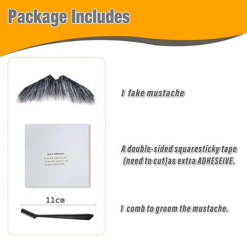 Honcloud Fake Mustache Cosplay Beard for Adult Halloween Costume Accessories in Saudi Arabia