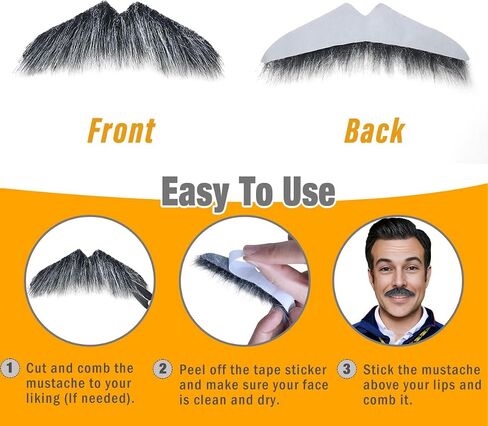 Honcloud Fake Mustache Cosplay Beard for Adult Halloween Costume Accessories in Saudi Arabia